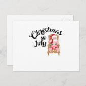 クリスマスギフト7月のおもしろいクリスマス シーズンポストカード (正面/裏面)