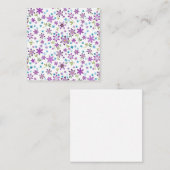 クリスマスギフト かわいい 花柄 ドット ノートカード (正面/裏面)