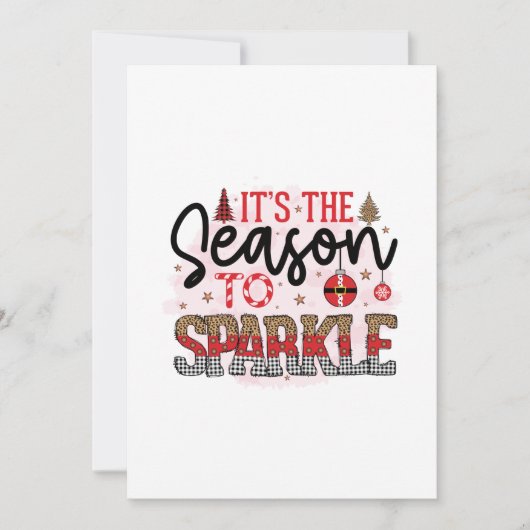 クリスマスギフト きらきらする季節です 招待状 (正面)