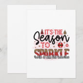 クリスマスギフト きらきらする季節です 招待状 (正面/裏面)