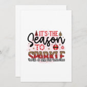 クリスマスギフト きらきら輝く季節です 招待状 (正面/裏面)