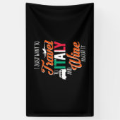 クリスマスギフト |イタリアに旅行し、それについてワイン 横断幕 (縦)