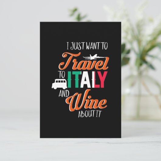 クリスマスギフト イタリア旅行とワインについて文句言ってみて 出欠カード (スタンド正面)