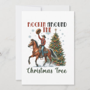 クリスマスギフト クリスマスの木の周りでロックンロール シーズンカード