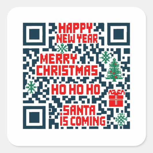 クリスマスギフト スクエアシール (正面)
