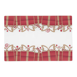 「クリスマスギフト」ホリデー プレースマット ラミネート プレート