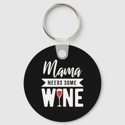 クリスマスギフト | ママにはワインが必要です キーホルダー (正面)