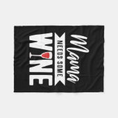 クリスマスギフト | ママにはワインが必要です フリースブランケット (正面(横))