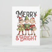 クリスマスギフト メリーアンドブライト 招待状 (スタンド正面)