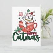 クリスマスギフト メリーキュートキャットマス 招待状 (スタンド正面)