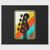 クリスマスギフト |レトロヴィンテージギタープレーヤー ラッピングペーパー (フラット)