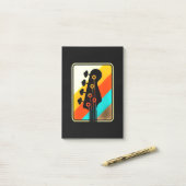 クリスマスギフト |レトロ・ヴィンテージ・ギター・プレーヤー ポストイット (デスク上)