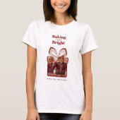 クリスマスギフト 写真 ホリデー Tシャツ (正面)
