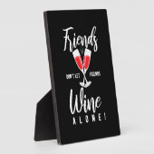 クリスマスギフト | 友達と一緒にワインを飲もう フォトプラーク (側面)