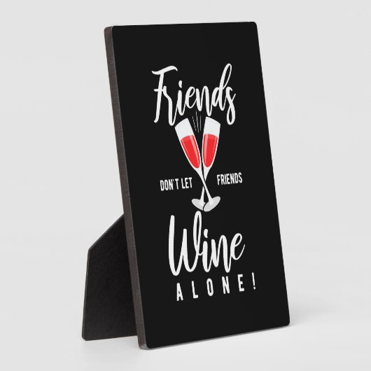 クリスマスギフト | 友達と一緒にワインを飲もう フォトプラーク (側面)