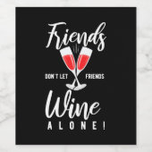 クリスマスギフト | 友達と一緒にワインを飲もう ワインラベル (シングルラベル)