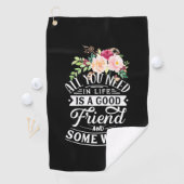 クリスマスギフト | 親しい友とワイン ゴルフタオル (インサイチュ)