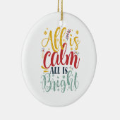 クリスマスギフト | All Is Calm All Is Bright セラミックオーナメント (右)