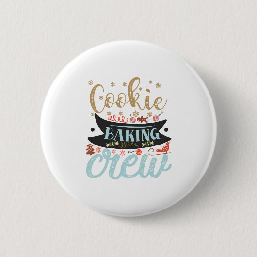 クリスマスギフト | Cookieベーキング 缶バッジ (正面)