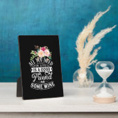 クリスマスギフト | Good Friendとワイン フォトプラーク (側面)