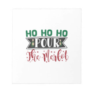 クリスマスギフト | Ho Hoメルロを注ぐ ノートパッド