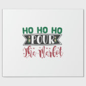 クリスマスギフト | Ho Hoメルロを注ぐ ラッピングペーパー (フラット)