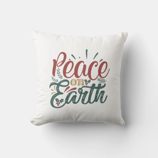 クリスマスギフト | Peace On Earth クッション (正面)