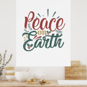 クリスマスギフト | Peace On Earth ポスター (キッチン)