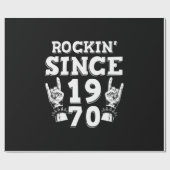 クリスマスギフト | Rockin 1970年以降 ラッピングペーパー (フラット)