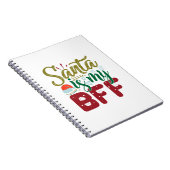 クリスマスギフト | Santaは私のBFF ノートブック (右側)