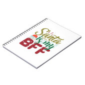 クリスマスギフト | Santaは私のBFF ノートブック (左側)