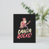 クリスマスギフト Santa Rocksギター| サンキューカード (スタンド正面)