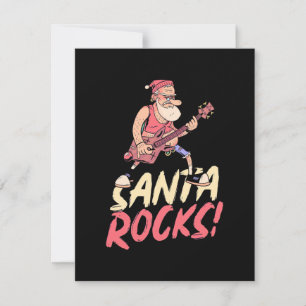 クリスマスギフト Santa Rocksギター  サンキューカード