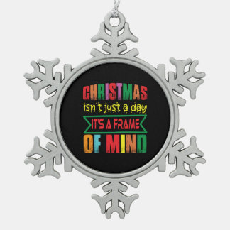 クリスマスギフトChritsmasは1日ではない スノーフレークピューターオーナメント