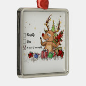 クリスマスギフトNaghty Nice メタルオーナメント (右)