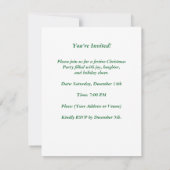 クリスマスギャザリング招待状 – 完全カスタム文字 招待状 (裏面)