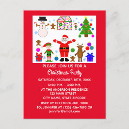 クリスマスギャザリング#1招待状はがき インビテーションポストカード