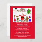 クリスマスギャザリング#1招待状はがき インビテーションポストカード (正面/裏面)