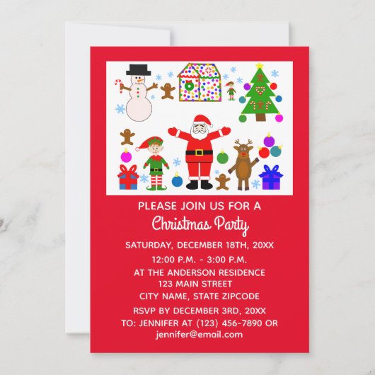 クリスマスギャザリング#1-2招待状カード セーブザデート (正面)
