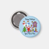 クリスマスギャザリング#2ラウンドマグネット マグネット (正面/裏面)