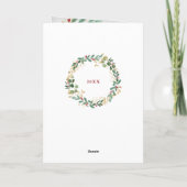 クリスマスギルドの緑 | 写真の内側 シーズンカード (裏面)