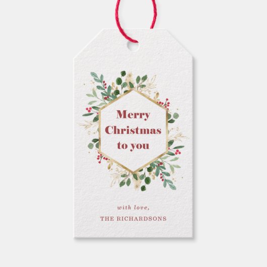 クリスマスギルド緑の休日 ギフトタグ (正面)