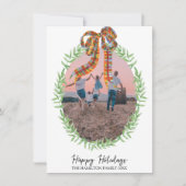 クリスマスギンガムコケットリース写真 シーズンカード (正面)