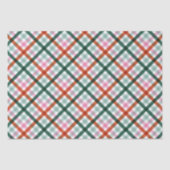クリスマスギンガムパターンティッシュペーパー 薄葉紙 (正面)