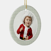 クリスマスギンガム写真装飾年 セラミックオーナメント (右)