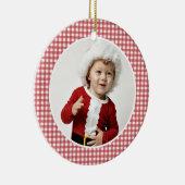クリスマスギンガム写真装飾年 セラミックオーナメント (右)
