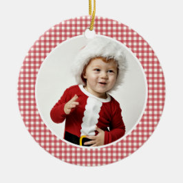 クリスマスギンガム写真装飾年 セラミックオーナメント