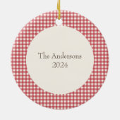 クリスマスギンガム写真装飾年 セラミックオーナメント (裏面)