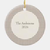 クリスマスギンガム写真装飾年 セラミックオーナメント (裏面)