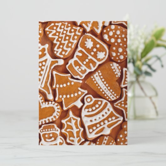 クリスマスギンジャーブレッドビスケット シーズンカード (スタンド正面)